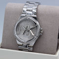 Michael Kors Lennox Quartz Silver Dial Silver Steel Strap Watch For Women - MK7234