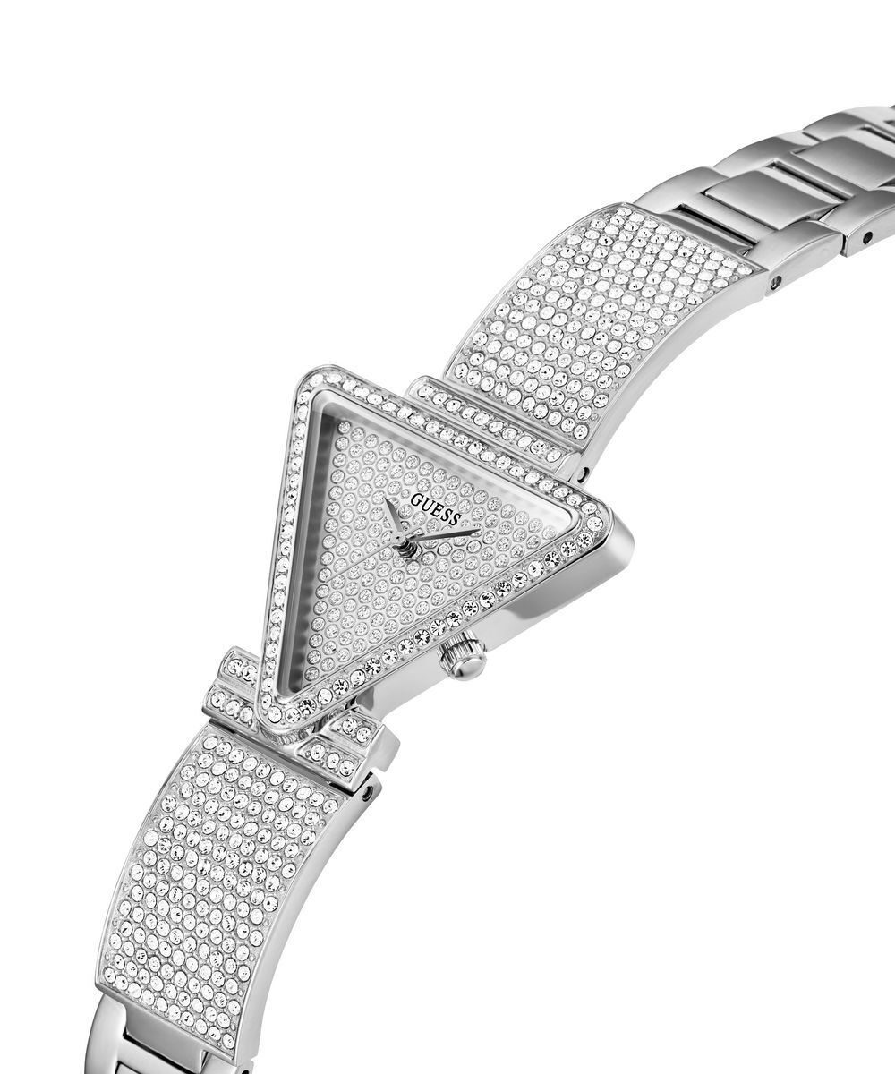 Guess Fame Quartz Crystals Silver Dial Silver Steel Strap Watch For Women - GW0644L1