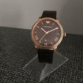 Emporio Armani Classic Quartz Brown Dial Brown Leather Strap Watch For Men - AR1613