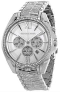 Michael Kors Whitney Chronograph Crystals Silver Dial Silver Steel Strap Watch For Women - MK6728