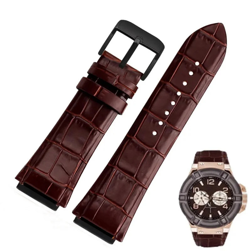 Guess Rigor Analog Brown Dial Brown Leather Strap Watch For Men - W0040G3