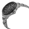 Michael Kors Brecken Chronograph Black Dial Silver Steel Strap Watch For Men - MK8847