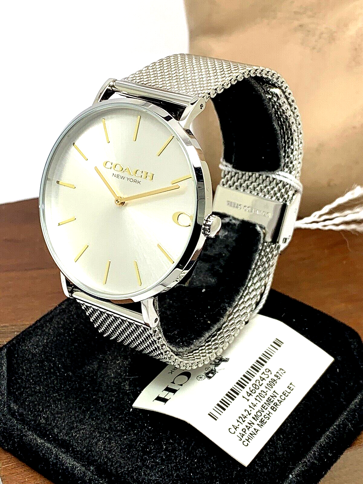 Coach Charles Silver Dial Silver Mesh Bracelet Watch for Men - 14602439