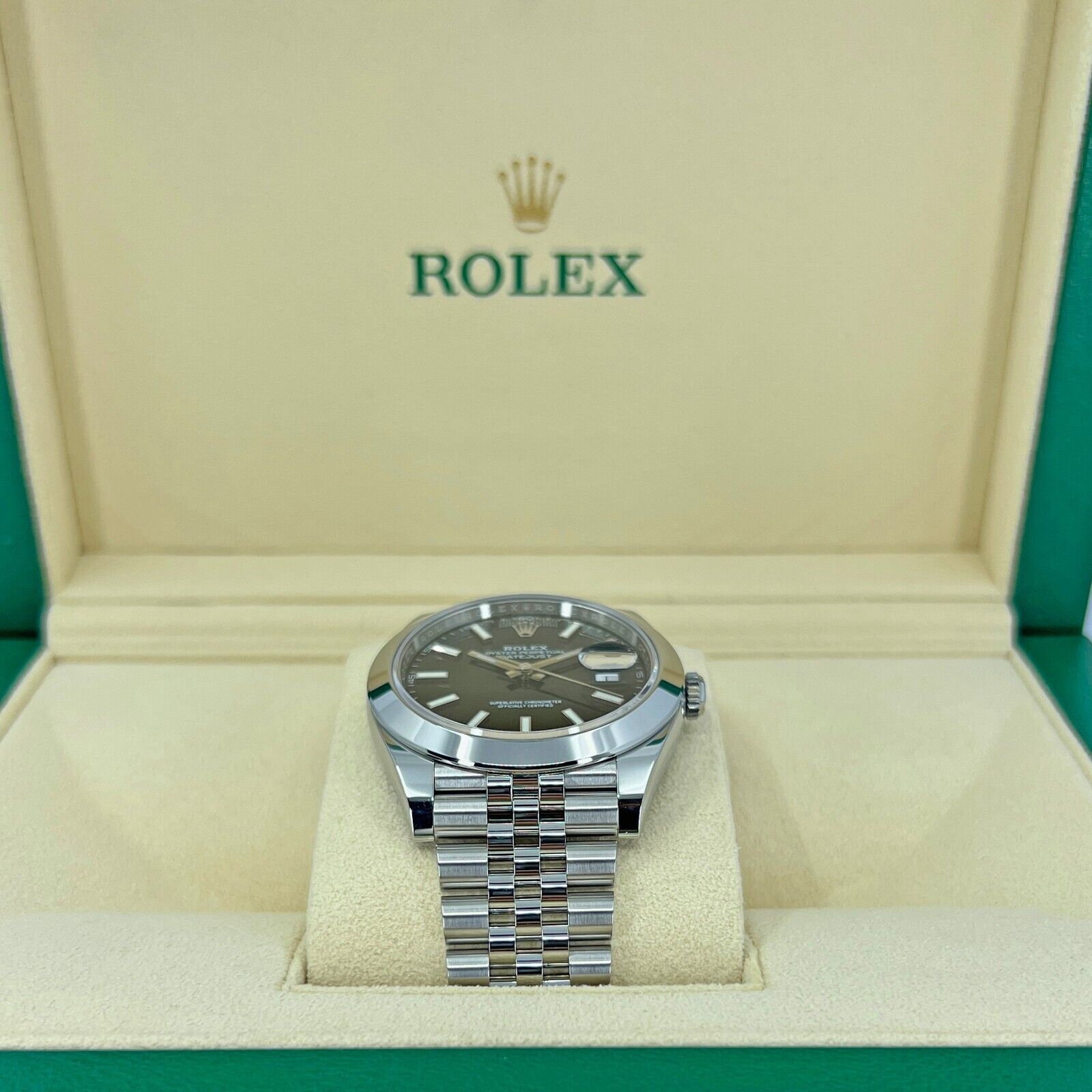 Rolex Datejust 41 Oyster Black Dial Oystersteel Jubilee Bracelet Watch for Men - M126300-0012