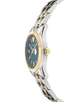 Versace Greca Time Quartz Green Dial Two Tone Steel Strap Watch For Men - VE3K00422