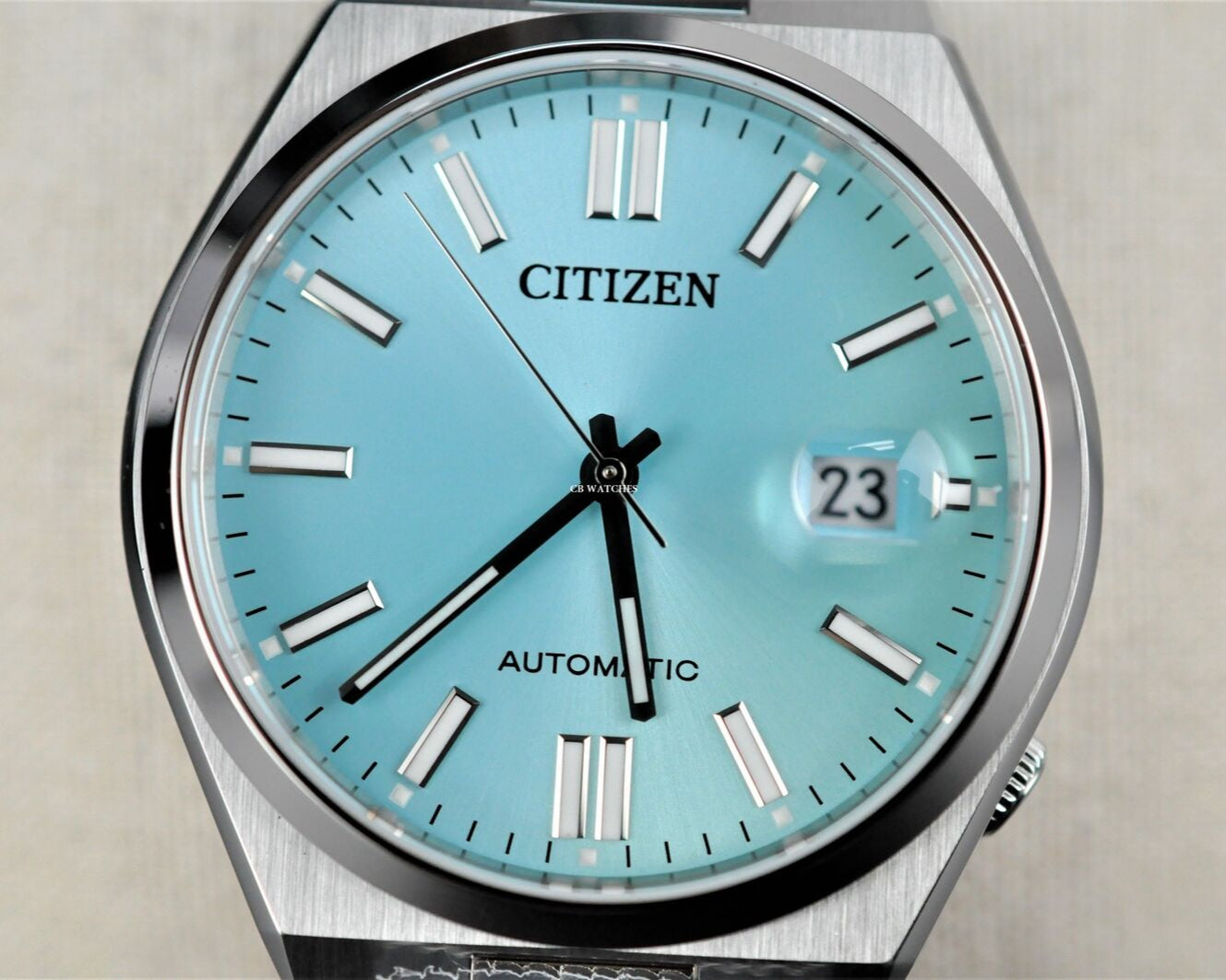 Citizen Tsuyosa Automatic Turquoise Dial Silver Steel Strap Watch For Men - NJ0151-88M