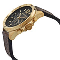 Michael Kors Brecken Chronograph Black Dial Brown Silicone Strap Watch For Men - MK8849