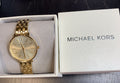 Michael Kors Pyper Quartz Gold Dial Gold Steel Strap Watch For Women - MK3898