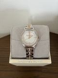 Michael Kors Cinthia Mother of Pearl Dial Two Tone Steel Strap Watch For Women - MK3831