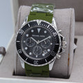 Michael Kors Everest Chronograph Black Dial Green Silicone Strap Watch For Men - MK8981