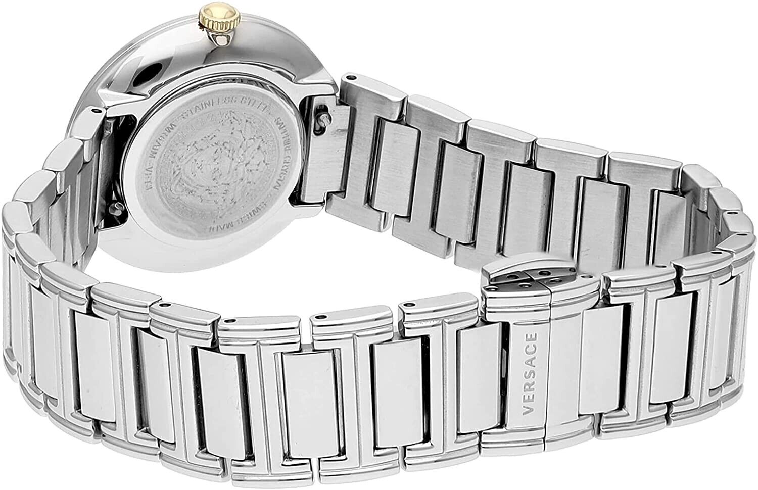 Versace Virtus Quartz White Dial Silver Steel Strap Watch For Women - VET300621