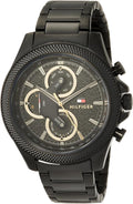 Tommy Hilfiger Clark Chronograph Black Dial Black Steel Strap Watch For Men - 1792081