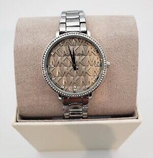 Michael Kors Pyper Grey Dial Silver Steel Strap Watch For Women - MK4672