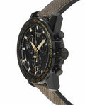 Tissot Supersport Chrono Black Dial Beige Nylon Strap Watch For Men - T125.617.37.051.01