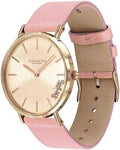Coach Perry Rose Gold Dial Pink Leather Strap Watch for Women - 14503332-C