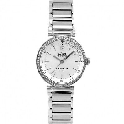 Coach Sports Crystals Silver Dial Silver Steel Strap Watch for Women - 14502194