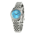 Michael Kors Lexington Quartz Blue Dial Silver Steel Strap Watch For Women - MK3328