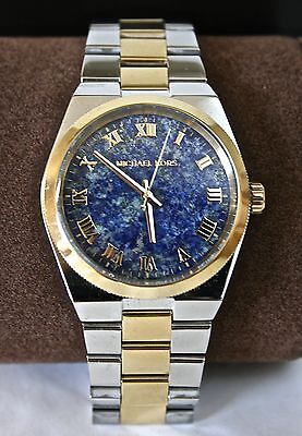 Michael Kors Channing Blue Dial Two Tone Steel Strap Watch For Women - MK5893