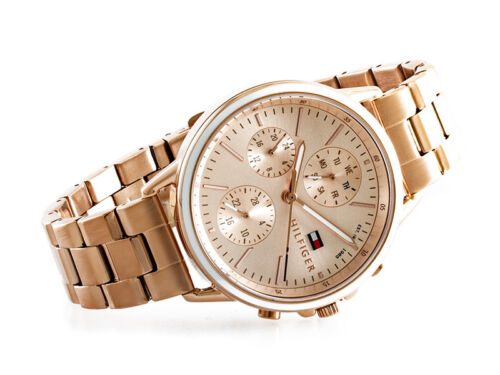 Tommy Hilfiger Carly Rose Gold Dial Rose Gold Stainless Steel Strap Watch for Women - 1781788