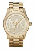 Michael Kors Janelle Gold Dial Gold Steel Strap Watch For Women - MK7086