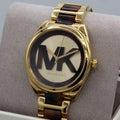 Michael Kors Janelle Three-Hand Gold Dial Two Tone Steel Strap Watch For Women - MK7136