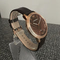 Emporio Armani Classic Quartz Brown Dial Brown Leather Strap Watch For Men - AR1613