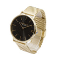 Coach Charles Black Dial Gold Mesh Bracelet Watch for Men - 14602440