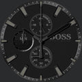 Hugo Boss Rafale Chronograph Black Dial Black Leather Strap Watch For Men - 1513456