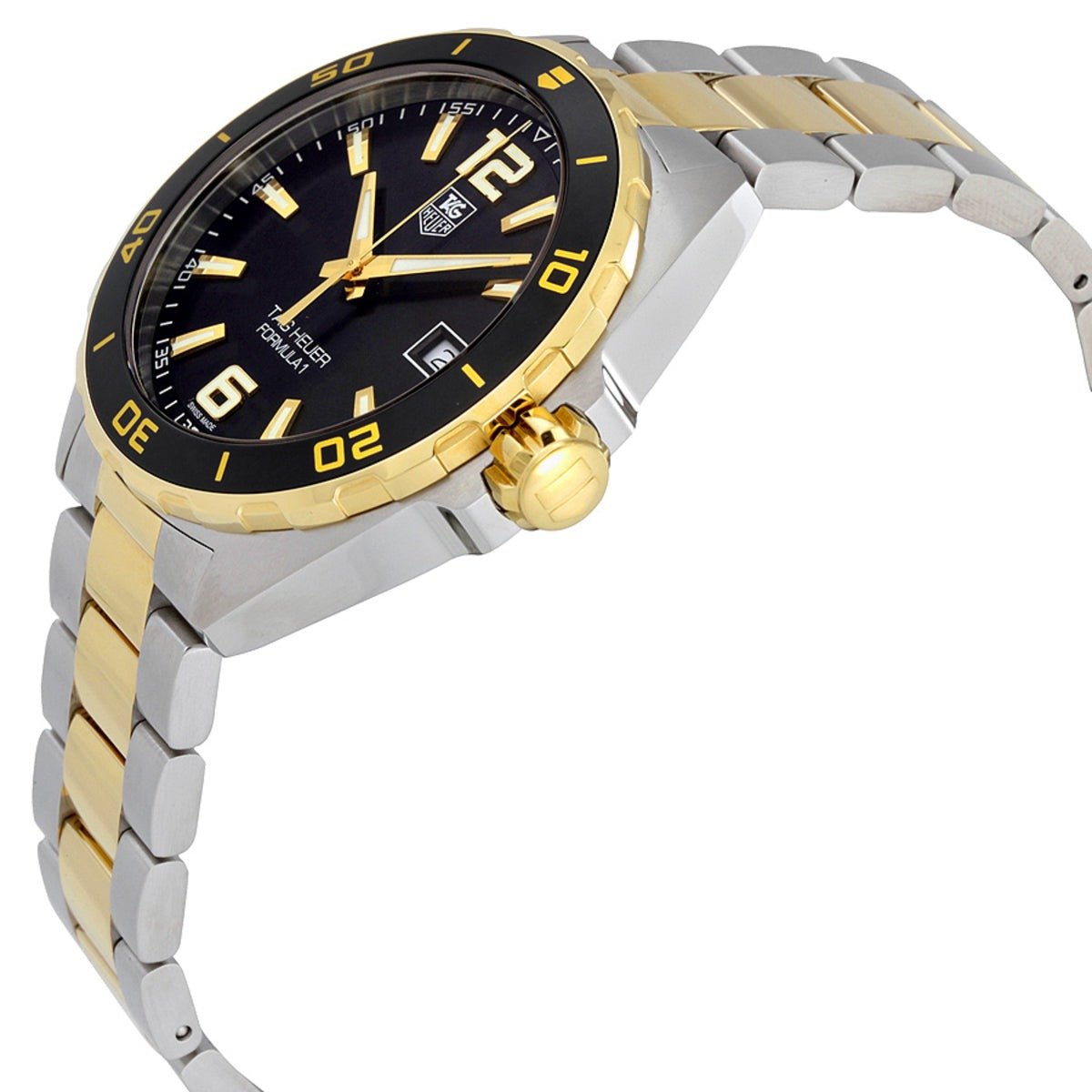 Tag Heuer Formula 1 Quartz Black Dial Two Tone Steel Strap Watch for Men - WAZ1121.BB0879
