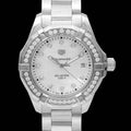 Tag Heuer Aquaracer Diamonds Mother of Pearl White Dial Silver Steel Strap Watch for Women - WBD131C.BA0748