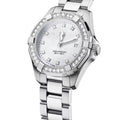 Tag Heuer Aquaracer Diamonds Mother of Pearl White Dial Silver Steel Strap Watch for Women - WBD1415.BA0741