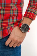 Tommy Hilfiger Luca Chronograph Quartz Grey Dial Red Silicone Strap Watch For Men - 1710490