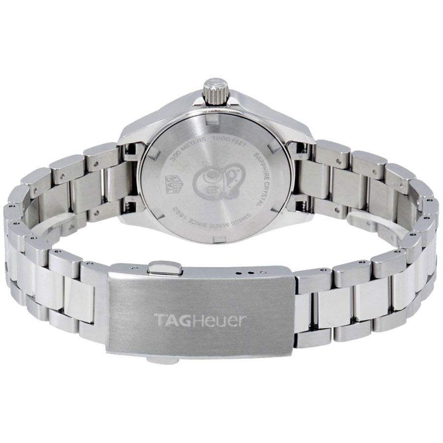 Tag Heuer Aquaracer Diamonds Mother of Pearl White Dial Silver Steel Strap Watch for Women - WBD1413.BA0741