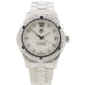 Tag Heuer Aquaracer Diamonds Mother of Pearl White Dial Silver Steel Strap Watch for Women - WBD131C.BA0748