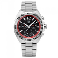 Tag Heuer Formula 1 Chronograph Black Dial Silver Steel Strap Watch for Men - CAZ101Y.BA0842