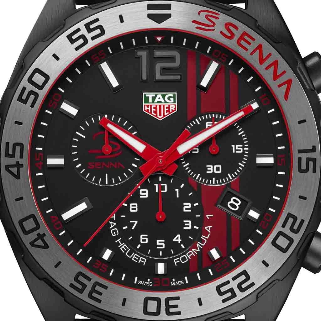 Tag Heuer Formula 1 Ayrton Senna Limited Edition Black Dial Two Tone Rubber Strap Watch for Men - CAZ1019.FT8027