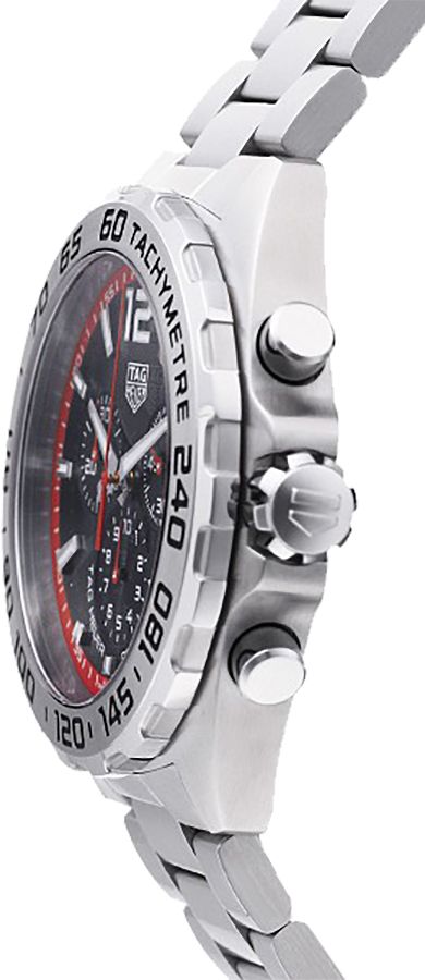 Tag Heuer Formula 1 Chronograph Black Dial Silver Steel Strap Watch for Men - CAZ101Y.BA0842