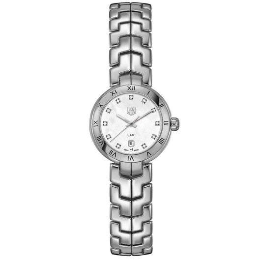Tag Heuer Link Diamonds Mother of Pearl Dial Silver Steel Strap Watch for Women -  WAT1417.BA0954