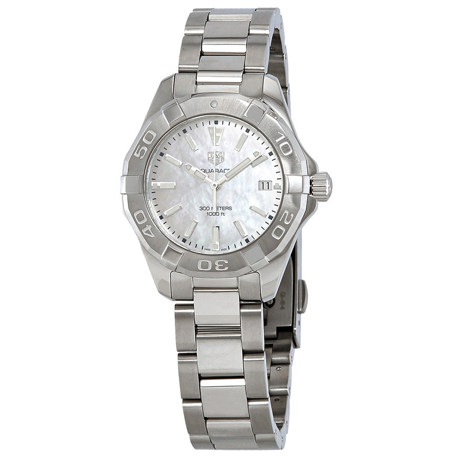 Tag Heuer Aquaracer Mother of Pearl Dial Silver Steel Strap Watch for Women - WBD131A.BA0748