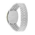 Gucci 25H Quartz Gold Dial Silver Steel Strap Watch for Men - YA163405