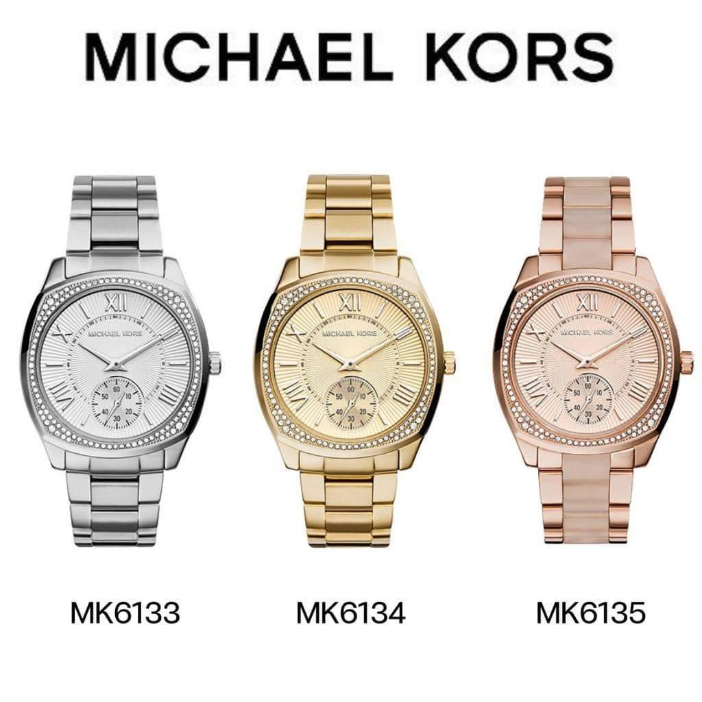 Michael Kors Bryn Quartz Silver Dial Silver Steel Strap Watch For Women - MK6133