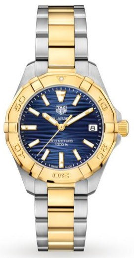 Tag Heuer Aquaracer 32mm Blue Dial Two Tone Steel Strap Watch for Women - WBD1325.BB0320