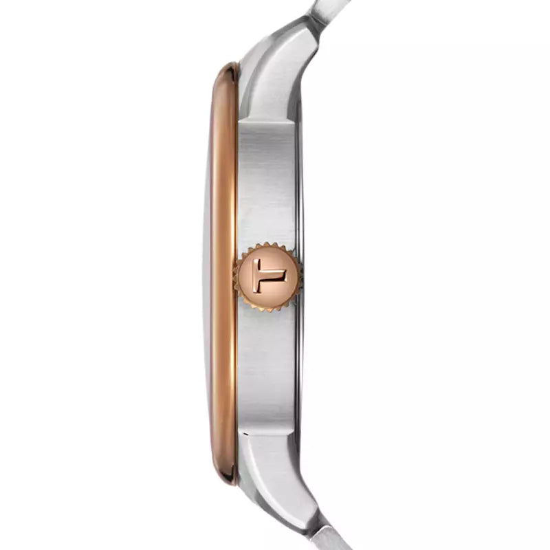 Tissot Chemin des Tourelles Powermatic 80 Silver Dial Two Tone Steel Strap Watch for Men - T099.407.22.038.02