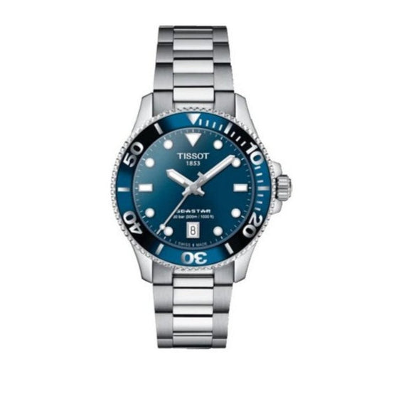 Tissot Seastar 1000 Blue Dial Silver Steel Strap Watch For Men - T120.410.11.041.00