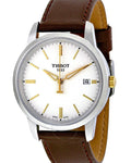 Tissot T Classic Dream White Dial Brown Leather Strap Watch for Men - T033.410.26.011.01