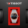 Tissot PRX Powermatic 80 Automatic 18K Gold Blue Dial Silver Steel Strap Watch for Men - T137.407.41.041.00