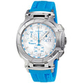 Tissot T Race Chronograph White Dial Blue Rubber Strap Watch for Women - T048.217.17.017.02