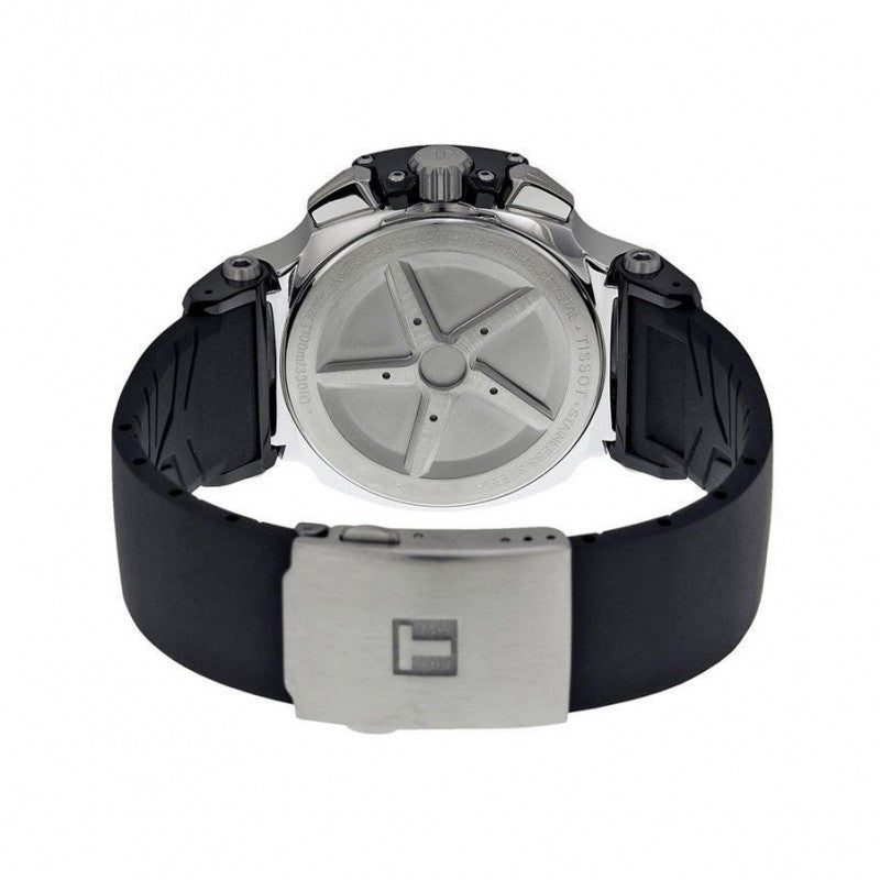 Tissot T Race Chronograph Black Dial Black Rubber Strap Watch for Women - T048.217.17.057.00