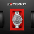 Tissot PR 100 Chronograph Grey Dial Silver Steel Strap Watch for Men - T101.417.11.071.00