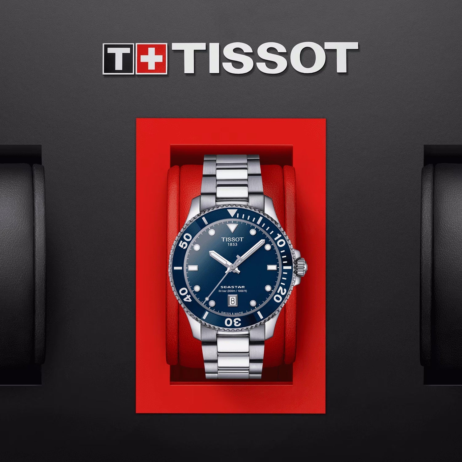 Tissot Seastar 1000 Blue Dial Silver Steel Strap Watch For Men - T120.410.11.041.00